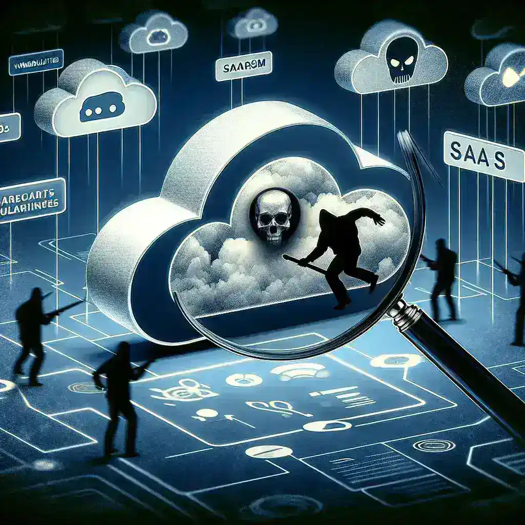 "Infographic illustrating common vulnerabilities in SaaS-based CRM systems and how hackers exploit them, highlighting key security measures for protection."
