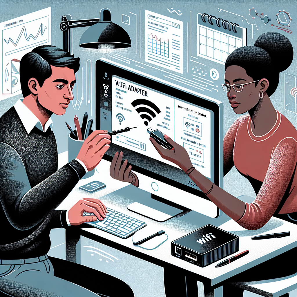 How do I set up a WiFi adapter on a Windows 10 PC?